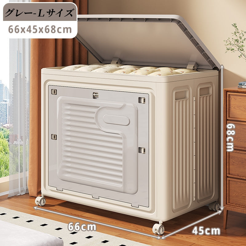 送料無料　ポータブル衣類クローゼット収納ボックス、自立型、折りたたみ式衣類オーガナイザー、大容量　3344