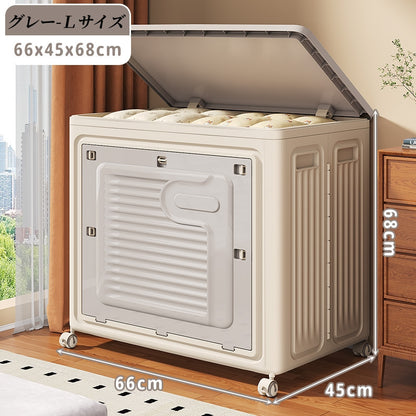 送料無料　ポータブル衣類クローゼット収納ボックス、自立型、折りたたみ式衣類オーガナイザー、大容量　3344