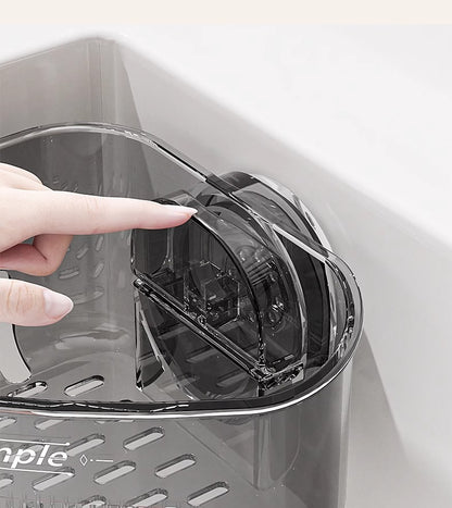 送料無料　吸盤 三角コーナー 吸盤付き  ブランス コーナーラック 水切り スポンジ置き 3341