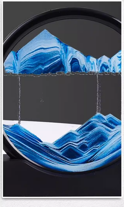 送料無料　流砂画の置物　砂時計　玄関　オフィス　プレゼント　3283