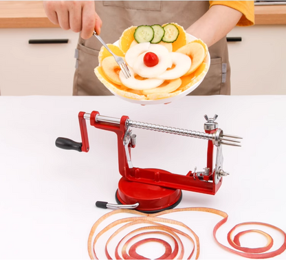送料無料 手回し皮むき機 家庭用 多機能 フルーツ皮むき器 ピーラー 果物削り 皮むき器 回転式 フルーツピーラー 手動 吸盤付 ツール リンゴ 梨 じゃがいも用 3383
