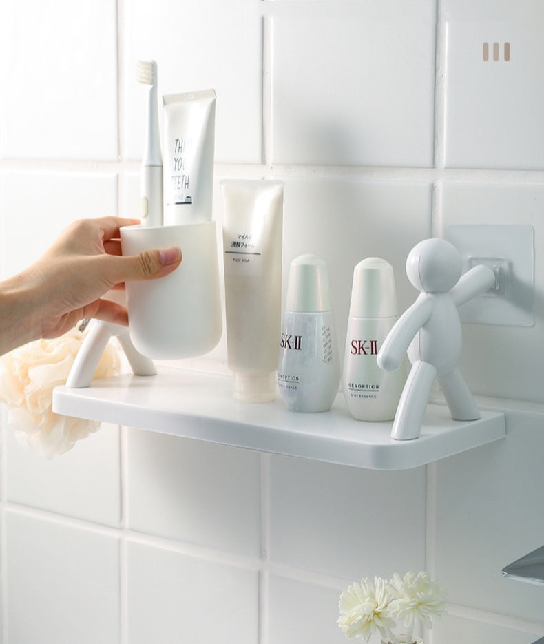 送料無料 ウォールシェルフ ウォールラック 壁掛けトレイ 小物置き 小物ホルダー 壁面収納 ソープホルダー せっけん置き 浴室 洗面台 キッチン インテリ 3399
