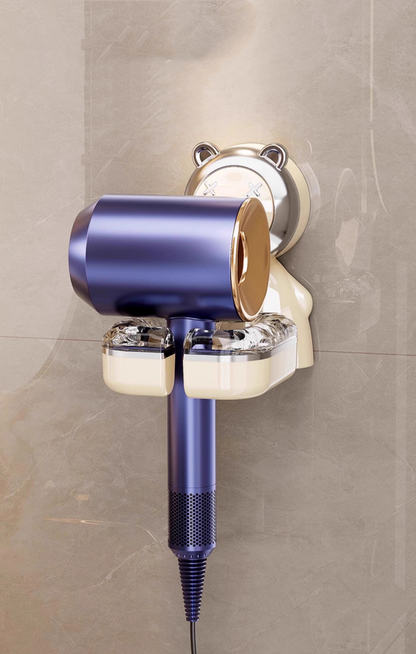 送料無料　ドライヤーホルダー ドライヤーフック ドライヤースタンド ドライヤー掛け ドライヤー収納 穴あけ不要 吸盤 洗面所 洗面台 バスルーム 日用雑貨 便利　3340