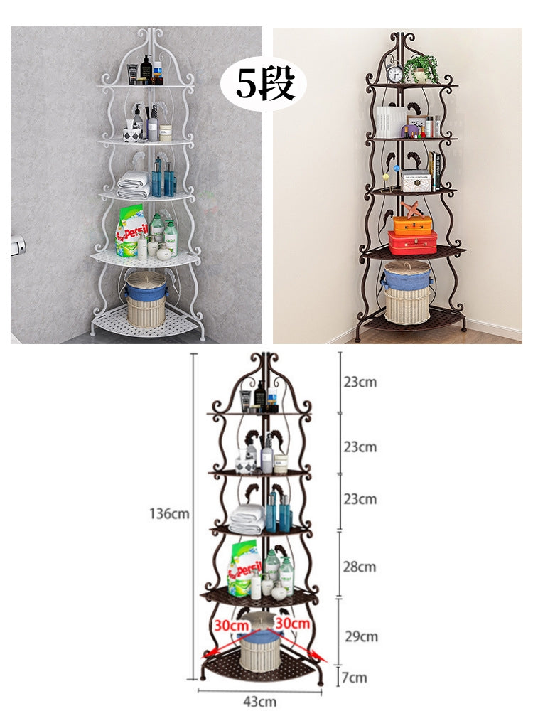 送料無料  ラック ステンレス 浴室収納 コーナー 突っ張り棒 バスルーム つっぱり バスラック 便利グッズ 3356