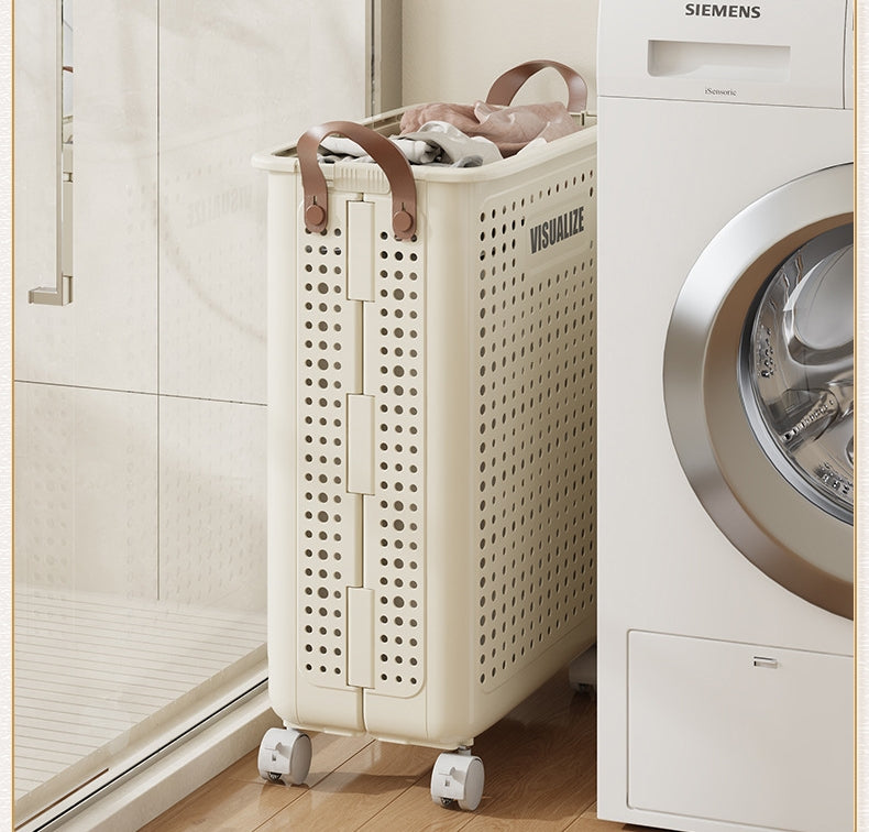 送料無料　ランドリーバスケット 洗濯カゴ ふた付き  ラタン キャスター 大容量 70l 収納 スリム 籐 ランドリーワゴン おしゃれ ワゴン 防水 通気性 大きい 洗濯物 蓋 軽い　3352