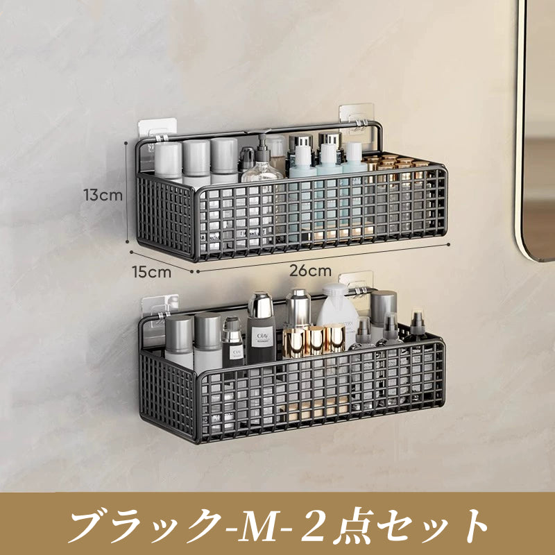 送料無料 ワイヤーバスケットラック 壁掛け 収納 壁面収納 ウォールポケット ウォールラック カゴ ウッド カントリー 3357