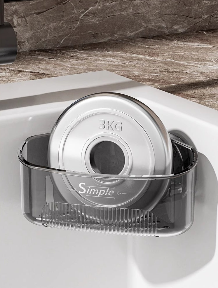 送料無料　吸盤 三角コーナー 吸盤付き  ブランス コーナーラック 水切り スポンジ置き 3341