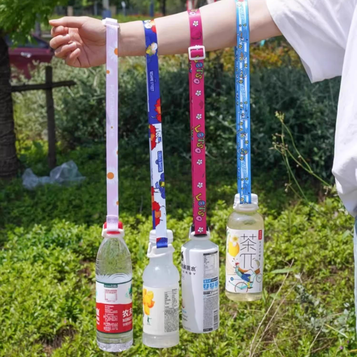 送料無料　5点セット　ボトルロープ　調整可能　共通　コップベルト　　　3274