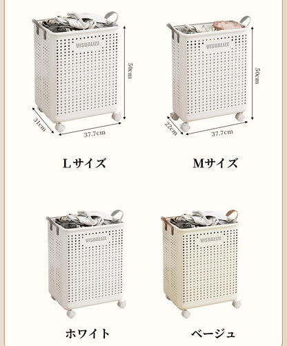 送料無料　ランドリーバスケット 洗濯カゴ ふた付き  ラタン キャスター 大容量 70l 収納 スリム 籐 ランドリーワゴン おしゃれ ワゴン 防水 通気性 大きい 洗濯物 蓋 軽い　3352