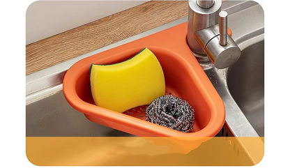 送料無料　蛇口にかける三角コーナーラック  ブランス コーナーラック 水切り スポンジ置き 3366