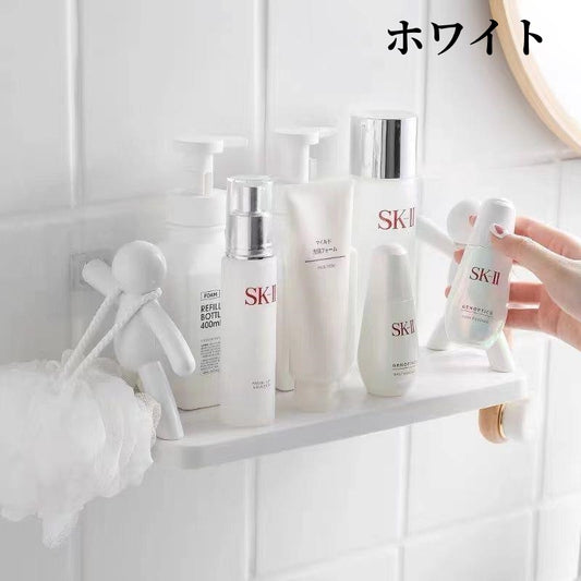 送料無料 ウォールシェルフ ウォールラック 壁掛けトレイ 小物置き 小物ホルダー 壁面収納 ソープホルダー せっけん置き 浴室 洗面台 キッチン インテリ 3399