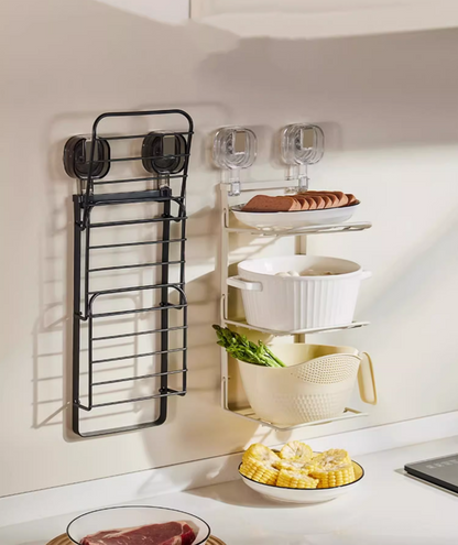 送料無料　3段収納ラック 吸盤式 強力 穴あけ不要 キッチン収納ラック 吸盤収納ラック キッチンツール キッチン 収納ラック 新生活 おすすめ　3321