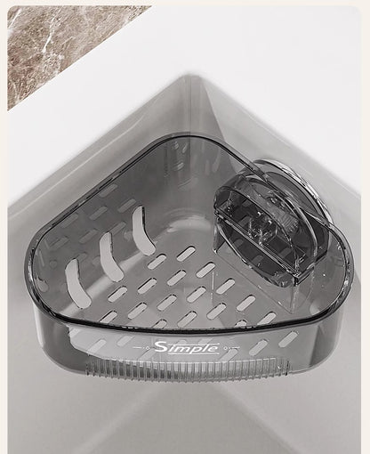 送料無料　吸盤 三角コーナー 吸盤付き  ブランス コーナーラック 水切り スポンジ置き 3341