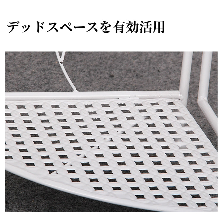 送料無料  ラック ステンレス 浴室収納 コーナー 突っ張り棒 バスルーム つっぱり バスラック 便利グッズ 3356