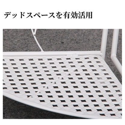 送料無料  ラック ステンレス 浴室収納 コーナー 突っ張り棒 バスルーム つっぱり バスラック 便利グッズ 3356