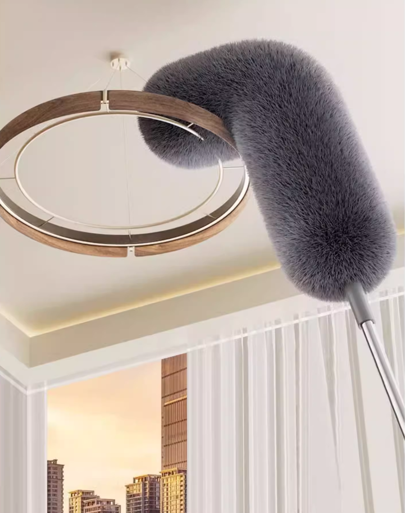 送料無料　2点セット　除塵はたき　伸縮可能 約78～280 cm 長柄 ほこり取り 水洗い 高所清掃 伸縮掃除モップ モップヘッド折り曲げ可能 除塵 隙間掃除 家庭用 年末 大掃除 ワードローブ/天井/車/家/ブラインド/エアコンに適用　　　　　3291