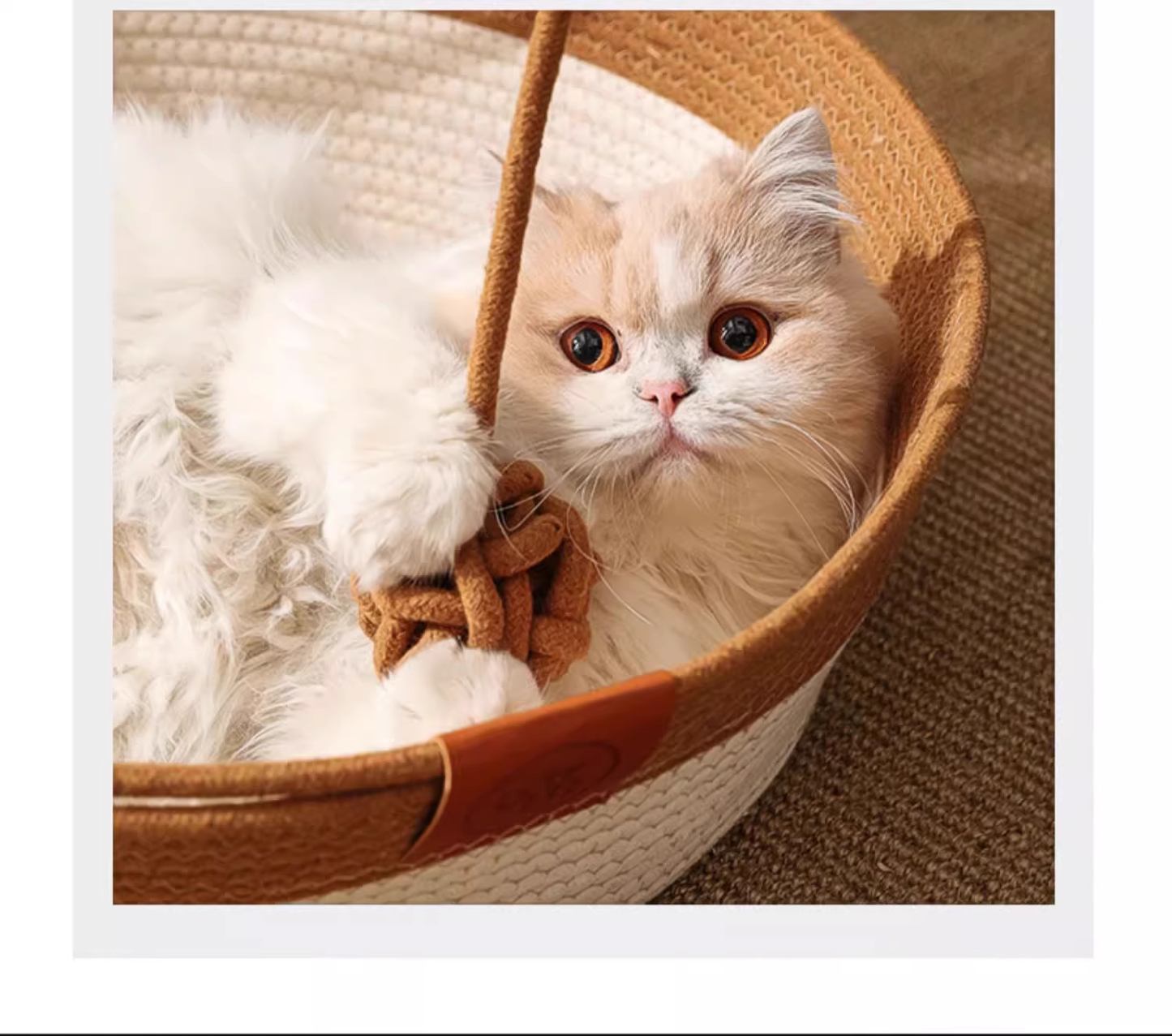 猫 ベッド 春夏用 涼しい 手編み 蒲草 手作り 天然素材 通気性 清潔 快適 ペットベッド ふかふか おしゃれ 猫ハウス 夏用 耐荷重 3316