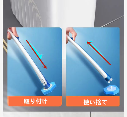 使い捨てトイレブラシ  クリーニングヘッド付き  3004