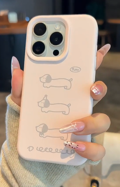 スマホケース  iPhoneケース 可愛い　おしゃれ　犬　ピンク  1150