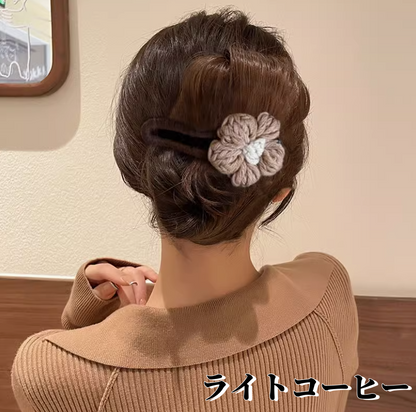 ヘアアクセサリー 花　可愛い　美しい　秋冬   3083