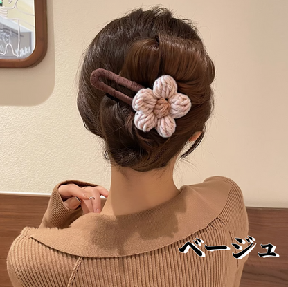 ヘアアクセサリー 花　可愛い　美しい　秋冬   3083