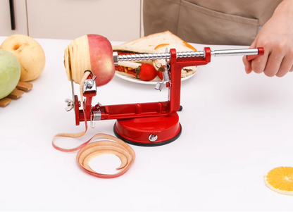 送料無料 手回し皮むき機 家庭用 多機能 フルーツ皮むき器 ピーラー 果物削り 皮むき器 回転式 フルーツピーラー 手動 吸盤付 ツール リンゴ 梨 じゃがいも用 3383