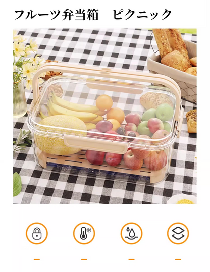 送料無料　2点セット　フルーツ弁当箱　ピクニック　アウトドア　　3269