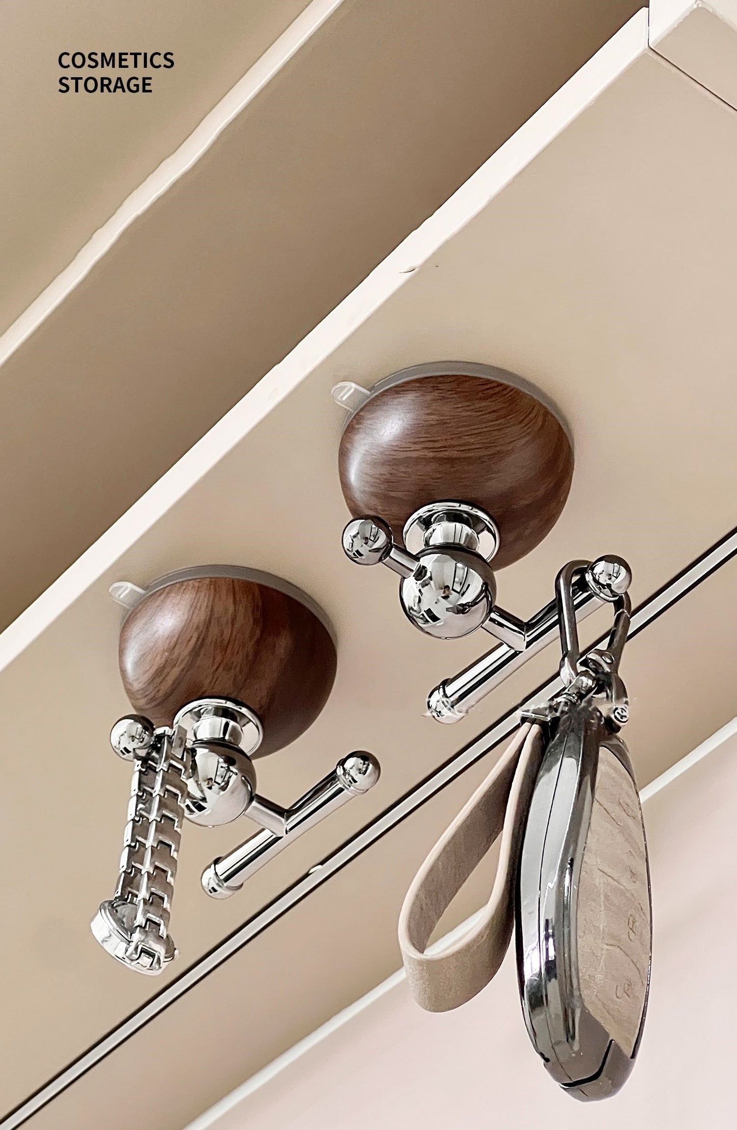 送料無料 丸型 木目調 強力吸着 強力吸盤フック 吸盤式フック おしゃれ 強力吸盤フック 跡が残らない 簡単設置 繰り返し使える 壁掛け 省スペース 3432