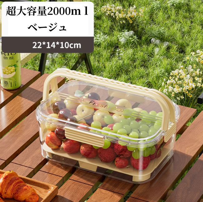 送料無料　2点セット　フルーツ弁当箱　ピクニック　アウトドア　　3269