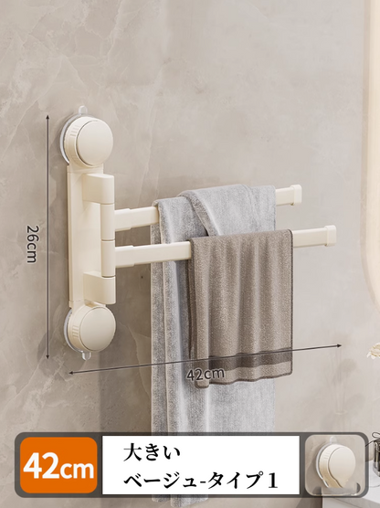 送料無料　　吸盤式タオル掛け　トイレ　浴室　物干しハンガー　3271