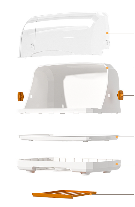 送料無料　コップの水切り収納ボックス  ほこり防止  便利    3230