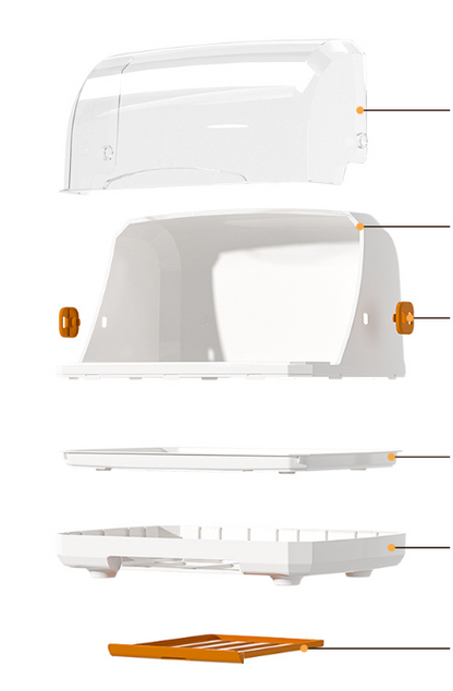 送料無料　コップの水切り収納ボックス  ほこり防止  便利    3230