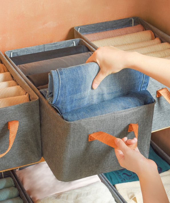 送料無料　2点セット 折りたたみ可能衣類収納ボックス    3212