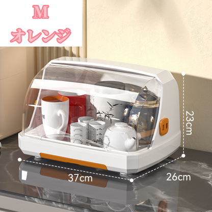 送料無料　コップの水切り収納ボックス  ほこり防止  便利    3230