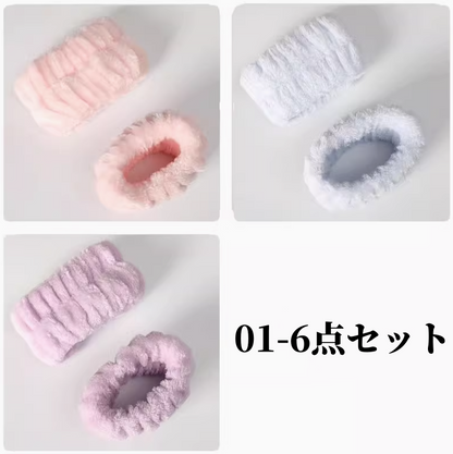 送料無料　6点セット（3ペア）　洗顔リストバンド   3203