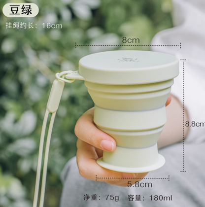 送料無料　3点セット　折り畳みコップ　食品レベル　アウトドア　旅行　　3263