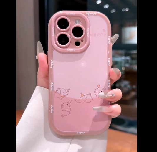 iPhoneケース　スマホケース　可愛い　象　おしゃれ　