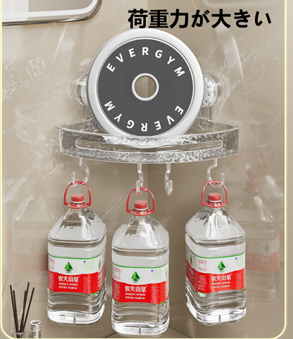 送料無料　2点セット　吸盤式ラック　コーナー　キッチン　お風呂　　3231