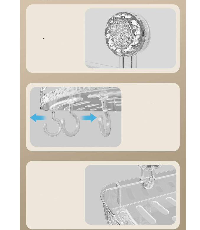 送料無料　2点セット　吸盤式ラック　コーナー　キッチン　お風呂　　3231