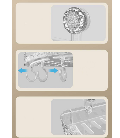 送料無料　2点セット　吸盤式ラック　コーナー　キッチン　お風呂　　3231