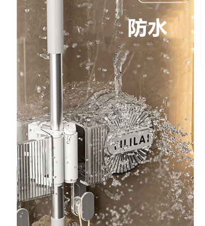 送料無料　壁掛けモップホルダー　　吸盤タイプ　穴あけ不要　トイレ　　3235