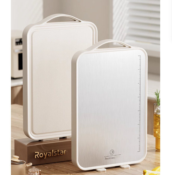 送料無料　　両面使用可能まな板 スタンド付き 抗菌　304ステンレススチール/麦わらPPまな板 　　　3241