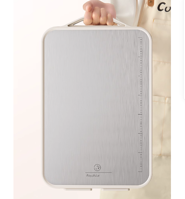 送料無料　　両面使用可能まな板 スタンド付き 抗菌　304ステンレススチール/麦わらPPまな板 　　　3241