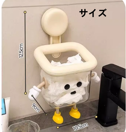 送料無料　2点セット　吸盤式収納ボックス　トイレ　洗面台　浴室　フェイスタオル　　　3248