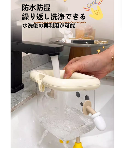 送料無料　2点セット　吸盤式収納ボックス　トイレ　洗面台　浴室　フェイスタオル　　　3248