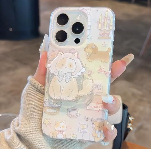 スマホケース　　iPhoneケース 可愛い　　おしゃれ 　ねこ　　　1130