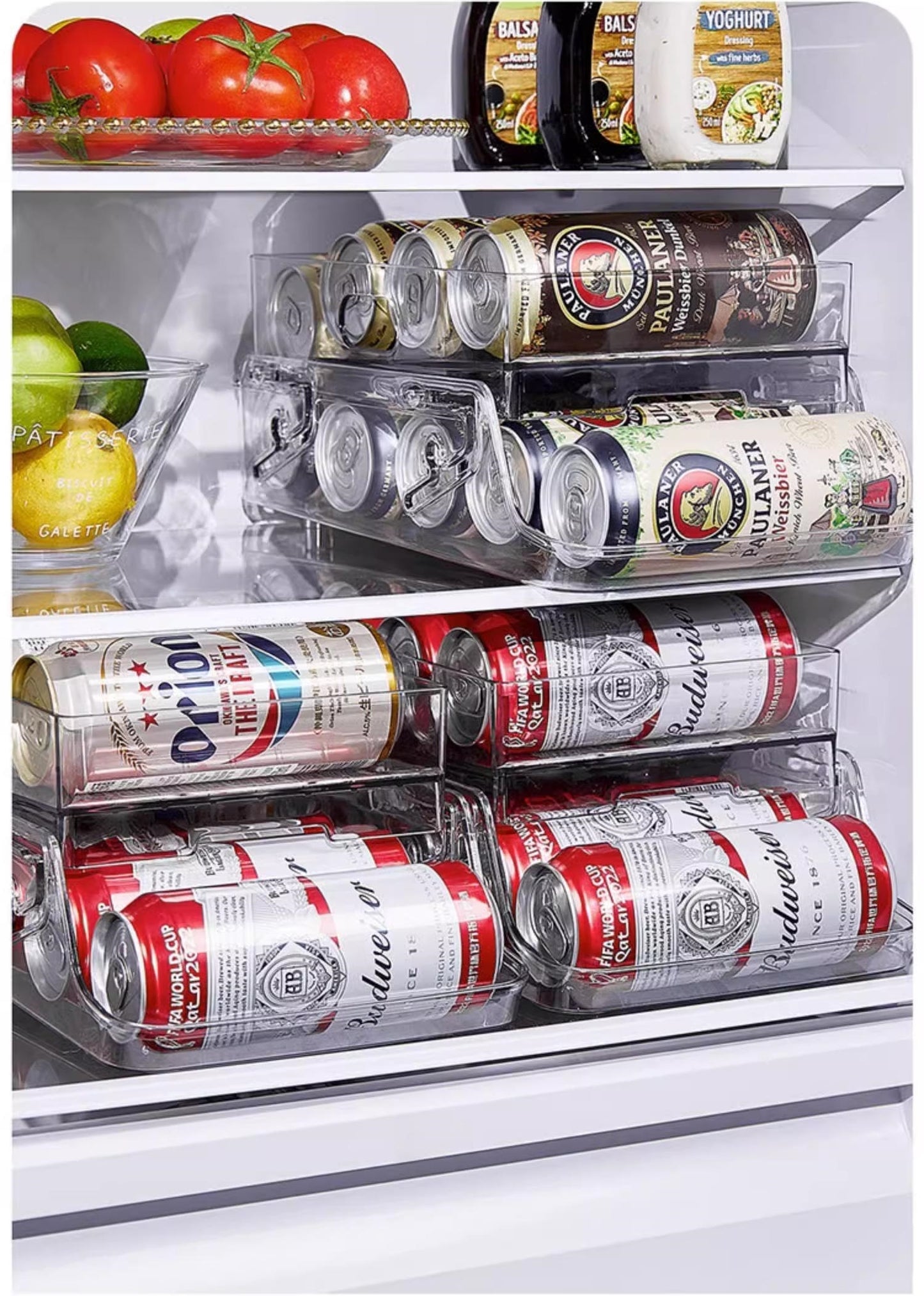 送料無料　　引き出し式収納棚　冷蔵庫飲料収納ボックス　　　3278