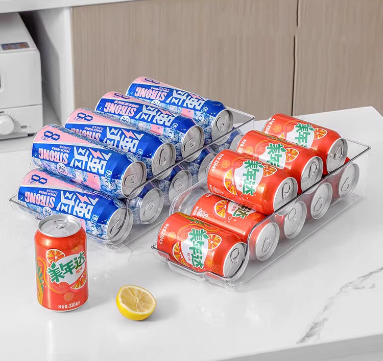 送料無料　　引き出し式収納棚　冷蔵庫飲料収納ボックス　　　3278