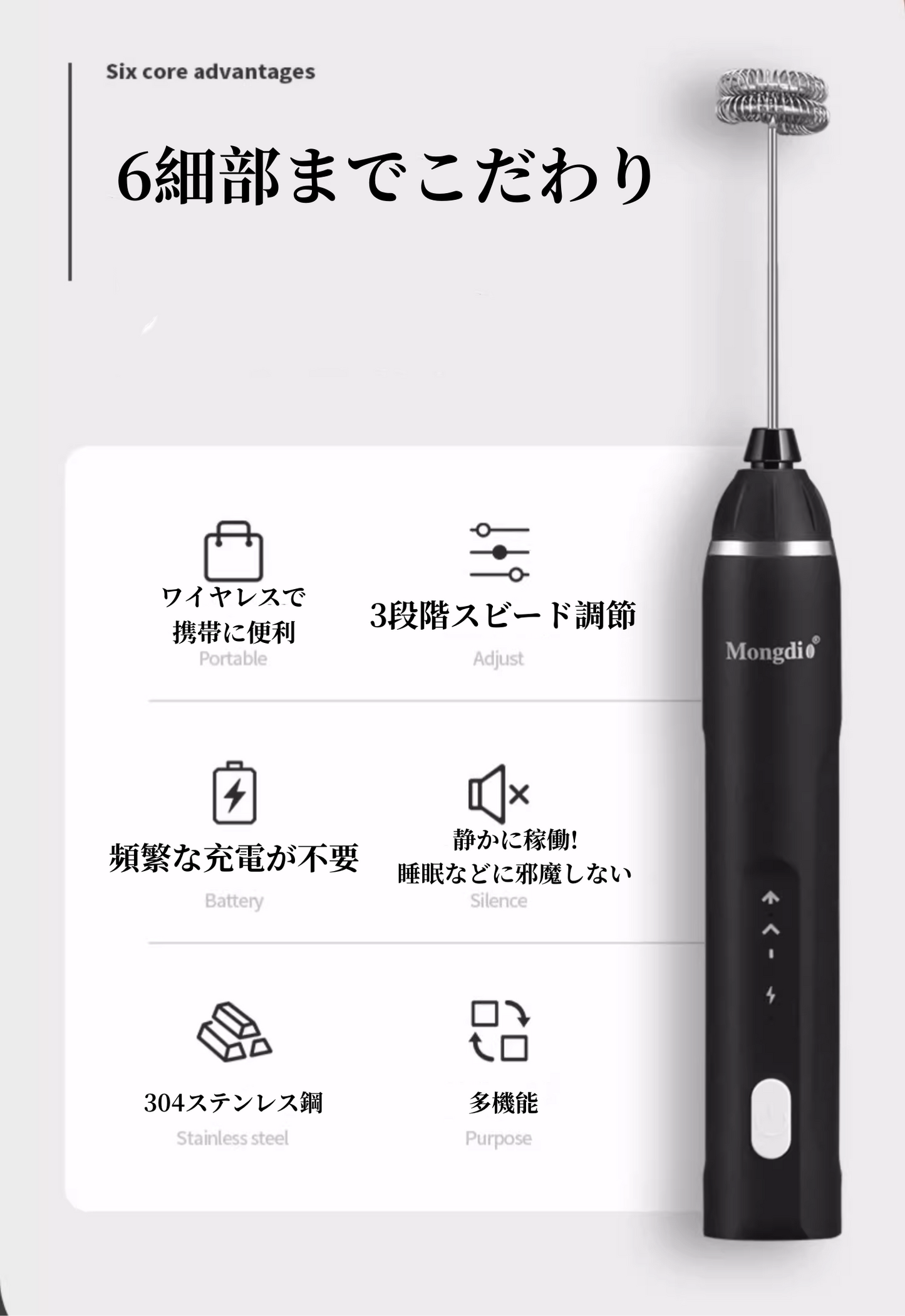 送料無料　ミルクフォーマー　ミルク泡立て器　泡立て器　電動 小型　USB 　　ミニ攪拌機 3269